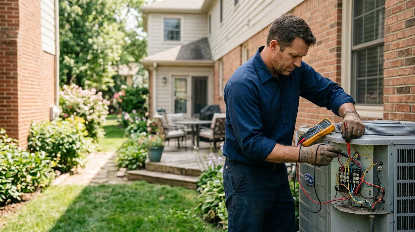 HVAC technician working near North Fort Myers, FL